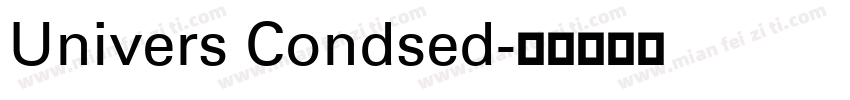Univers Condsed字体转换